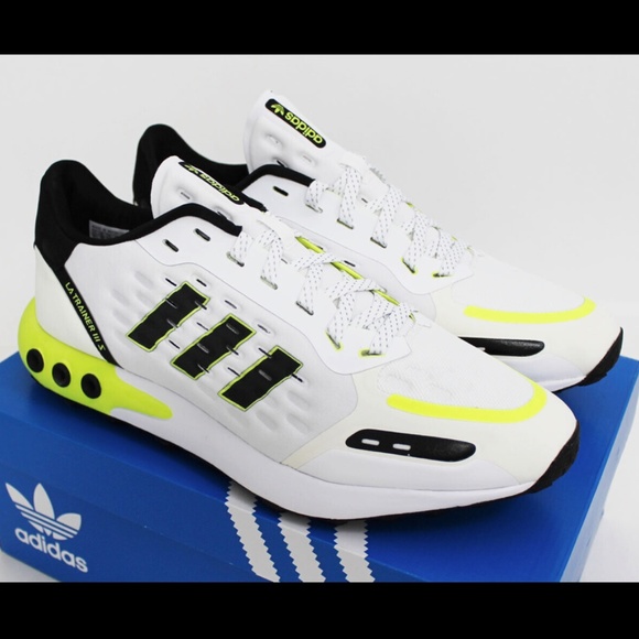 mens white adidas la trainers